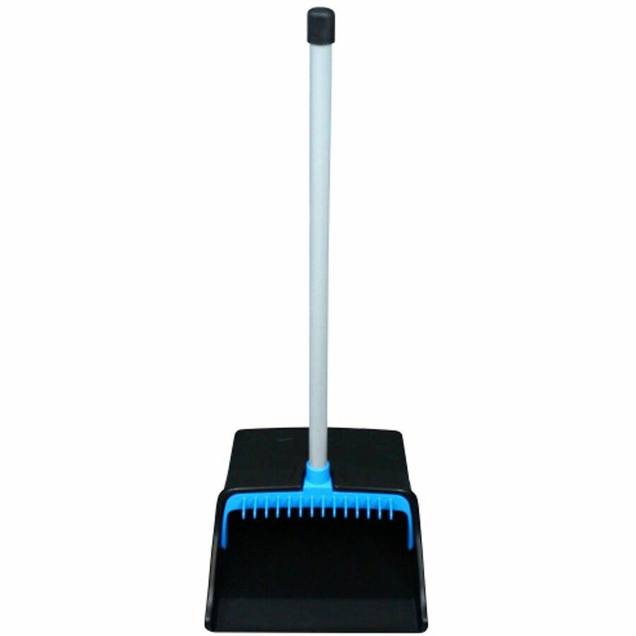Genuine Joe Hospeco Lobby Dustpan w/ L-Grip Handle - 11.50" Wide - Blue, Black - 1 Each