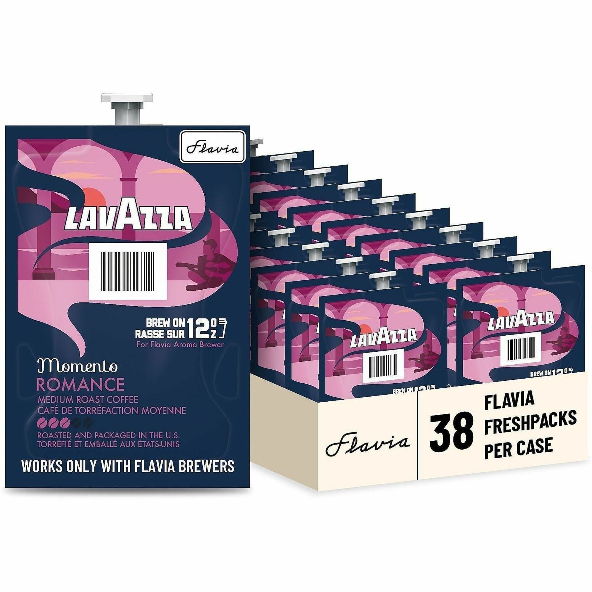Flavia Freshpack Momento Series Freshpack Coffee - Compatible with Flavia Aroma - Medium - Freshpack - 38 / Carton