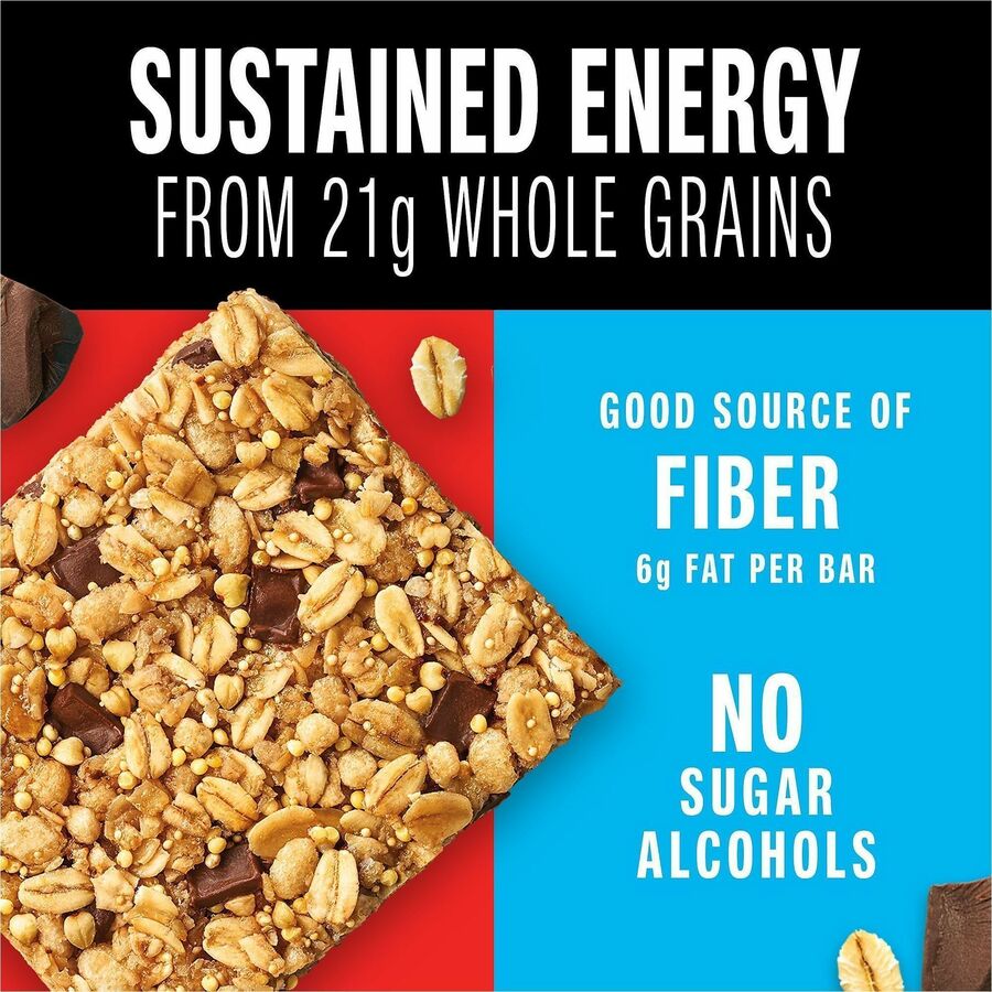 KIND Healthy Grains Energy Bars - Egg-free, Dairy-free, Gluten-free, Wheat-free, Trans Fat Free, Low Sodium - Dark Chocolate Chunk - 1.40 oz - 10 / Box