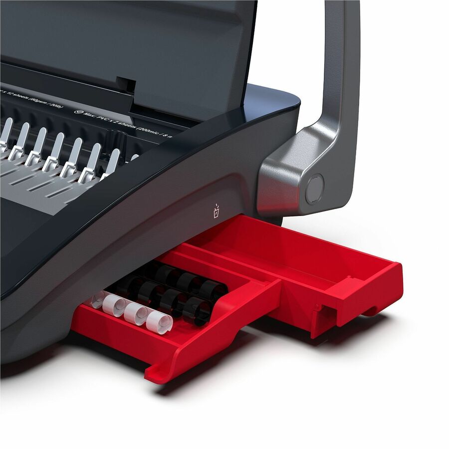 GBC CB20 CombBind Punch and Bind Machine - CombBind - 330 Sheet(s) Bind - 20 Punch - 5.4" Height x 19.4" Width x 16.9" Depth - Black, Red
