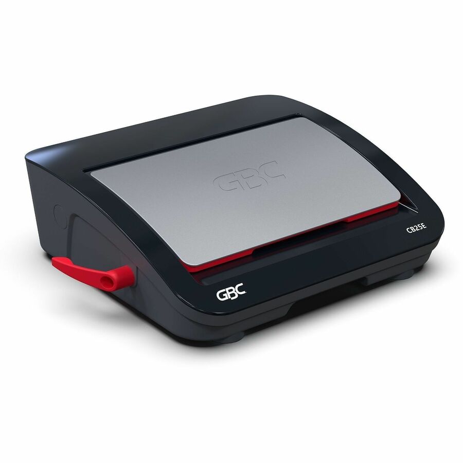 GBC CB25E CombBind Electric Punch and Bind Machine - CombBind - 500 Sheet(s) Bind - 25 Punch - 5.4" Height x 18.4" Width x 15.8" Depth - Black, Red