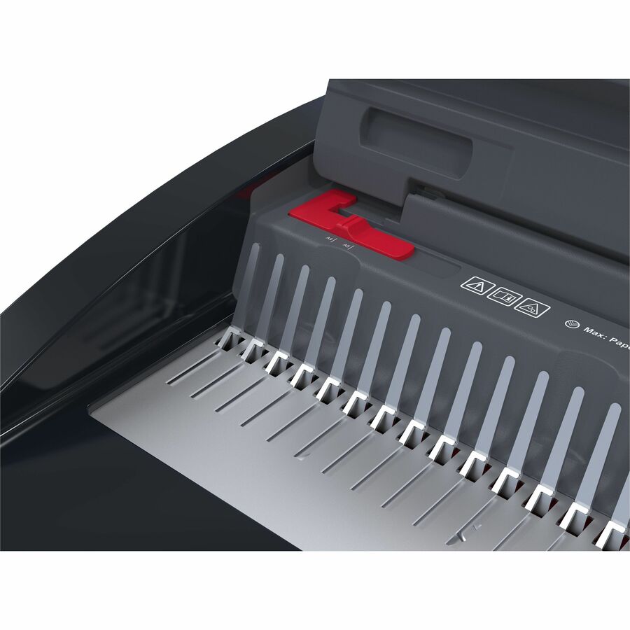 GBC CB25E CombBind Electric Punch and Bind Machine - CombBind - 500 Sheet(s) Bind - 25 Punch - 5.4" Height x 18.4" Width x 15.8" Depth - Black, Red