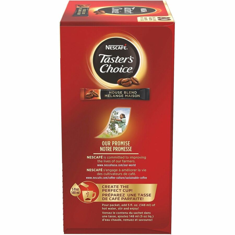Taster's Choice Instant Original Coffee Packets - Mild - 80 Stick - Instant - House Blend, Original - 6 / Carton