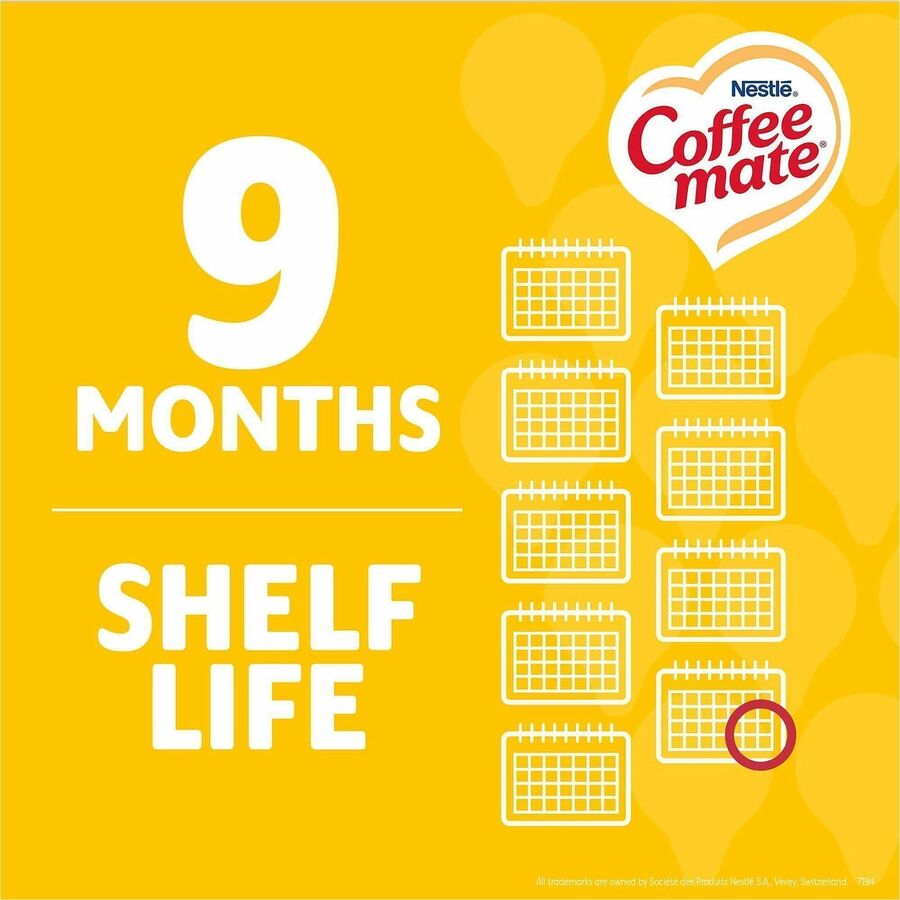 Coffee mate Liquid Creamer Singles - Hazelnut Flavor - 0.02 lb (0.37 oz) - 1 Serving - 50 Singles/Box - 4 / Carton