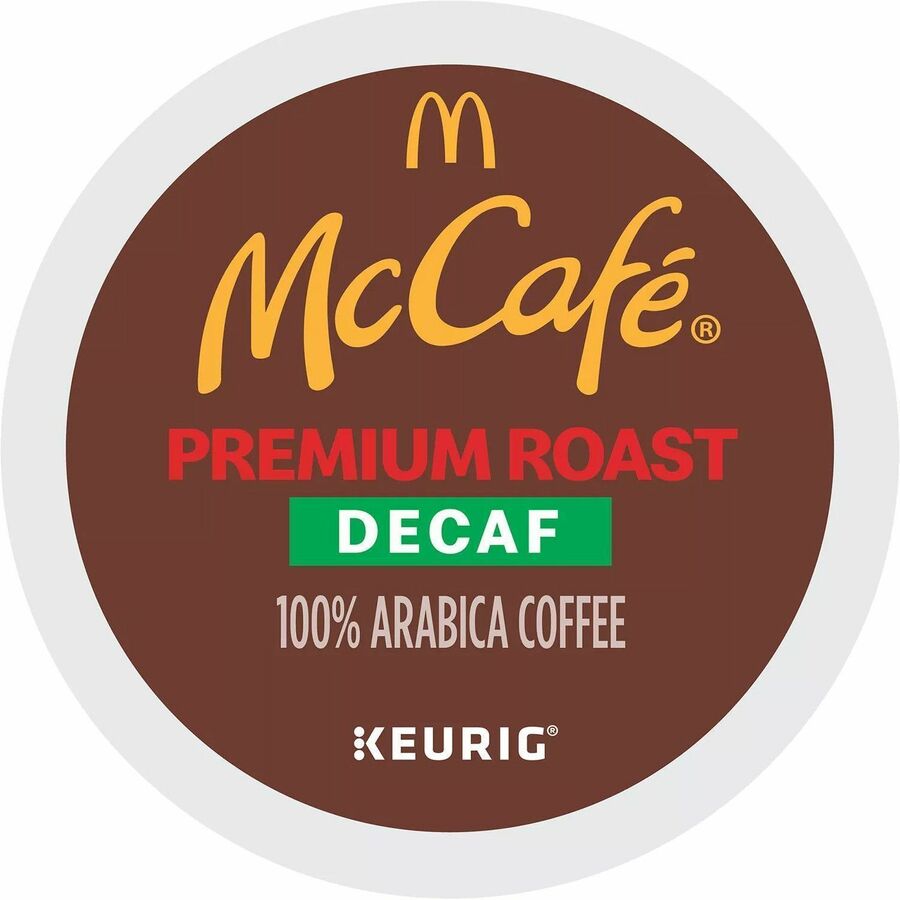 McCafe K-Cup Decaf Premium Roast Coffee - Compatible with Keurig K-Cup Brewer - Medium - 24 K-Cup - K-Cup - Premium Roast, Arabica - Decaffeinated - 4 / Carton