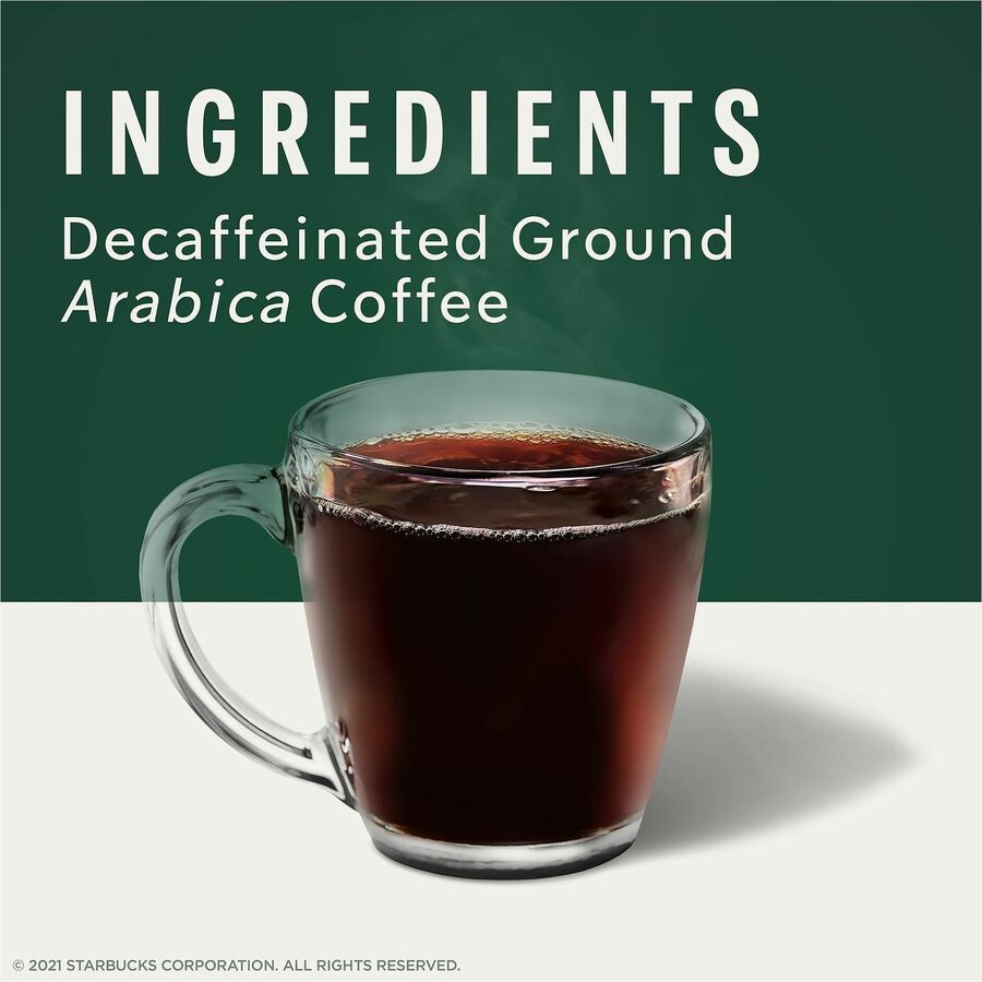 Starbucks® K-Cup Decaf Pike Place Roast Coffee - Compatible with Keurig K-Cup Brewer - American - Medium - 24 K-Cup - K-Cup - Arabica, Latin America, Chocolate, Toasted Nut, Pike Place Roast - Decaffeinated - 4 / Carton