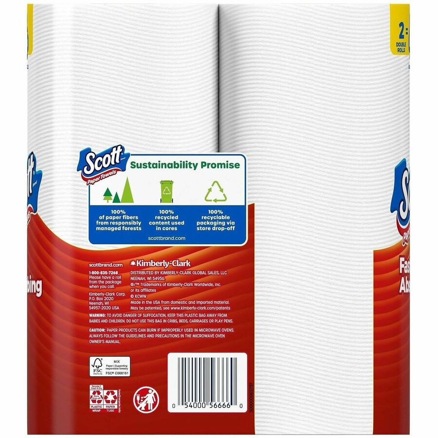 Scott Choose-A-Sheet Paper Towels - 108 Sheets/Roll - White - PaperRoll - 108 Sheets/Roll - 1 Each