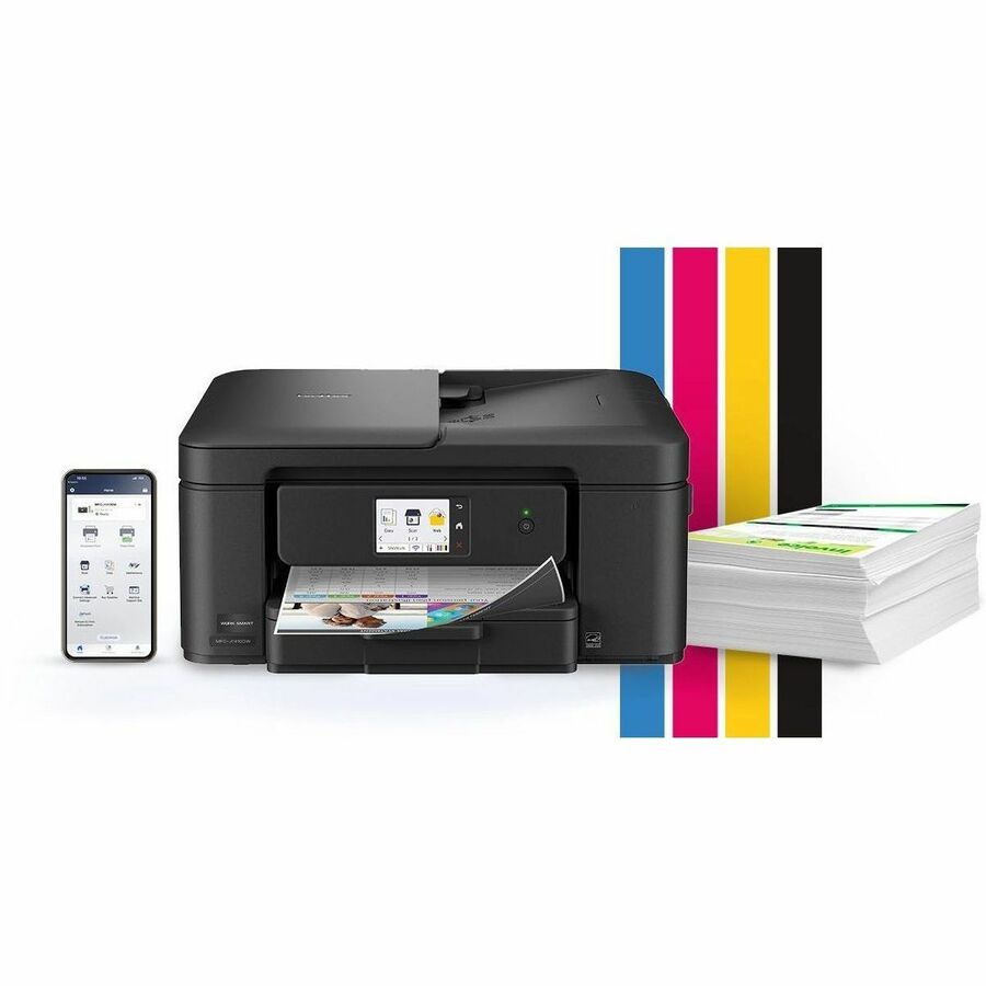 Brother Work Smart MFC-J1410DW Wired & Wireless Inkjet Multifunction Printer - Color - Copier/Printer/Scanner - 16 ppm Mono/9 ppm Color Print - 1200 x 6000 dpi Print - Automatic Duplex Print - Up to 2500 Pages Monthly - ADF Scanner - 1200 x 600 dpi Opt...