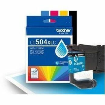 Brother LC504XLC Original High Yield Inkjet Ink Cartridge - Cyan - 1 Each - 1,000 pages