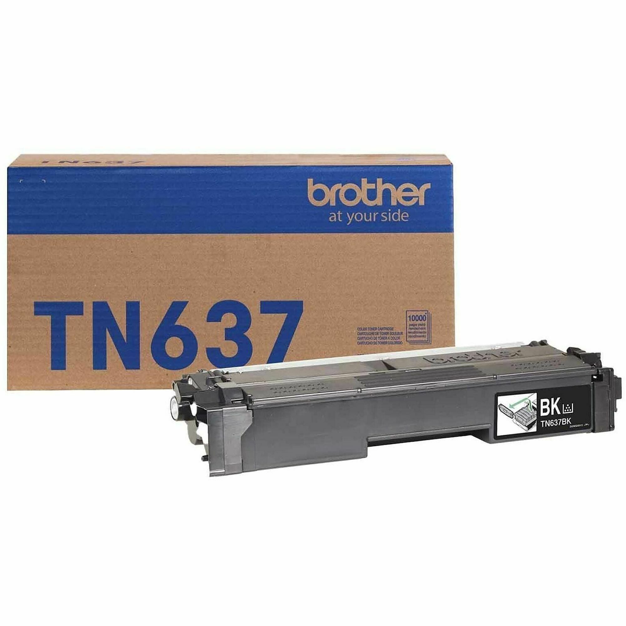 Brother TN637BK Original Ultra High Yield Laser Toner Cartridge - Black - 1 Each - 10,000 pages