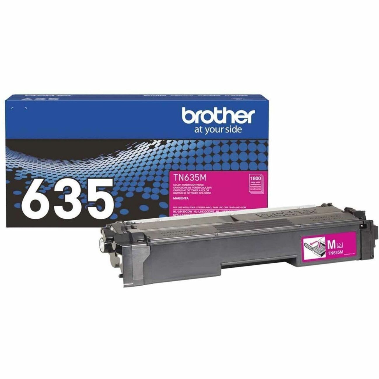Brother TN635M Original Standard Yield Laser Toner Cartridge - Magenta - 1 Each - 1800 Pages