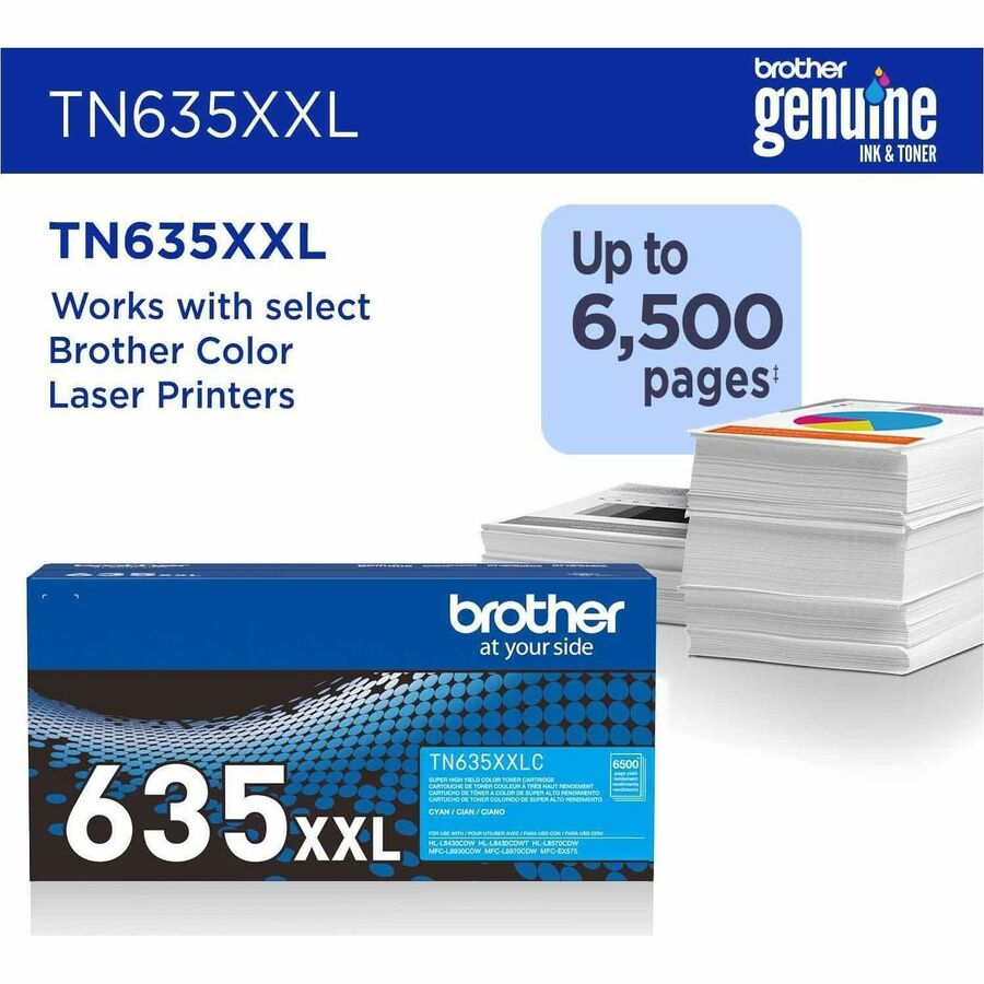 Brother Original Super High Yield Laser Toner Cartridge - Cyan - 1 Each - 6500 pages