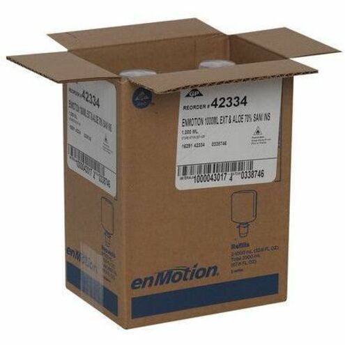 enMotion Hand Sanitizer Foam Refill - Fragrance-free Scent - 1.06 quart - Bottle Dispenser - Kill Germs, Bacteria Remover - Hand, Skin, Food Service - Moisturizing - Green - Quick Drying - 2 / Carton