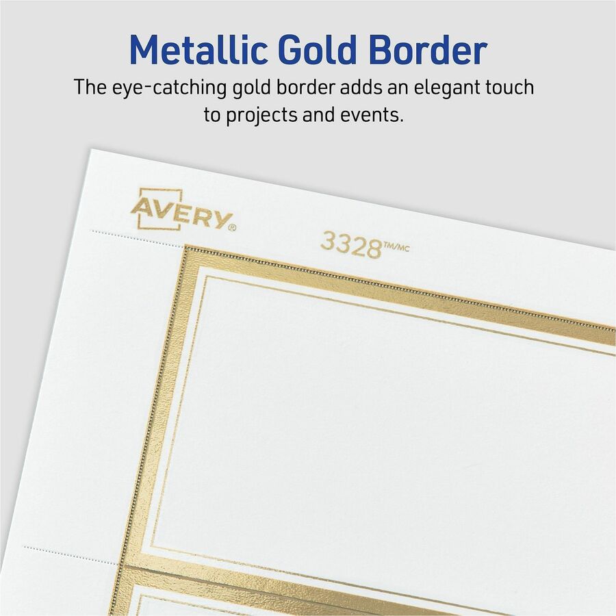 Avery Tent Card - Letter - 8 1/2" x 11" - 65 lb Basis Weight - 176 g/m² Grammage - Micro Perforated, Pre-scored, Printable - White - 80 / Pack