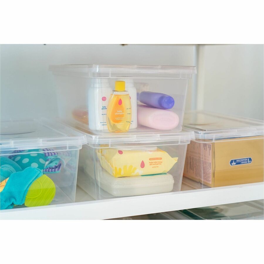 IRIS 6QT Non-Latching Box - External Dimensions: 14.3" Length x 8.3" Width x 4.9" Height - 1.50 gal - Lid Closure - Stackable - For Toy, School Supplies - 1 Each