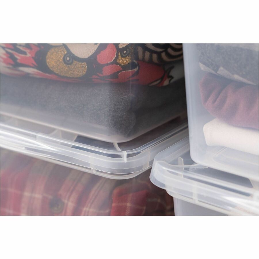 IRIS 6QT Non-Latching Box - External Dimensions: 14.3" Length x 8.3" Width x 4.9" Height - 1.50 gal - Lid Closure - Stackable - For Toy, School Supplies - 1 Each