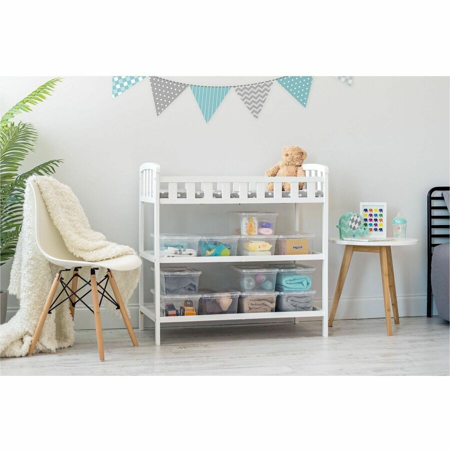 IRIS 6QT Non-Latching Box - External Dimensions: 14.3" Length x 8.3" Width x 4.9" Height - 1.50 gal - Lid Closure - Stackable - For Toy, School Supplies - 1 Each