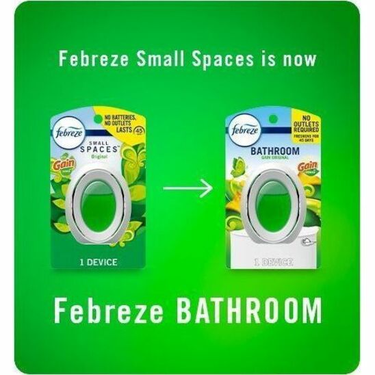 Febreze Bathroom Air Fresheners - 0.3 fl oz (0 quart) - Gain Original - 45 Day - Long Lasting, Odor Neutralizer - 2 / Pack