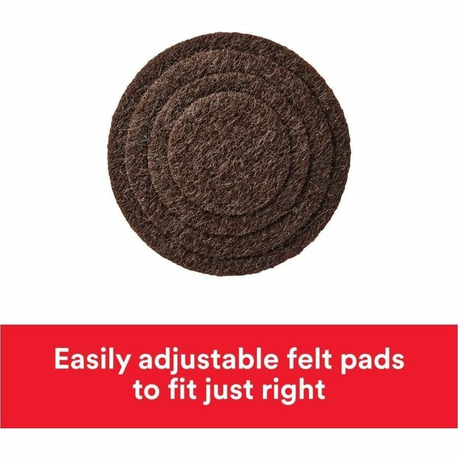 Scotch Custom-Fit Felt Pads - Brown - 1Each