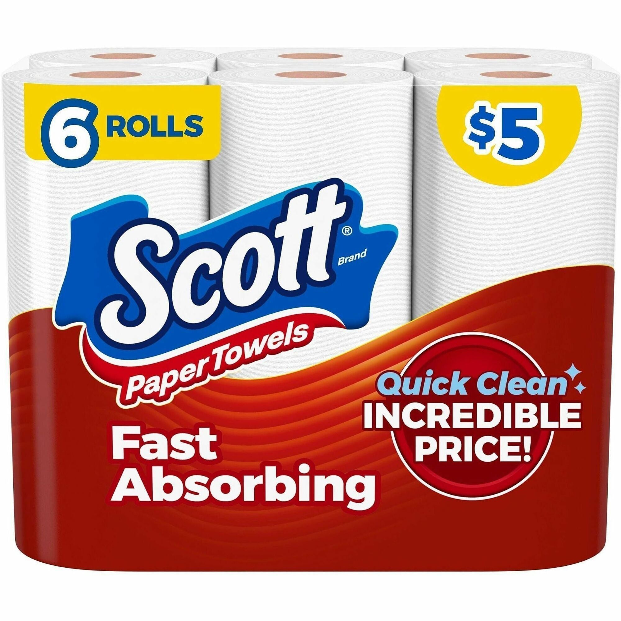 Scott Choose-A-Sheet Paper Towels - 62 Sheets/Roll - White - Paper - 6 / Pack
