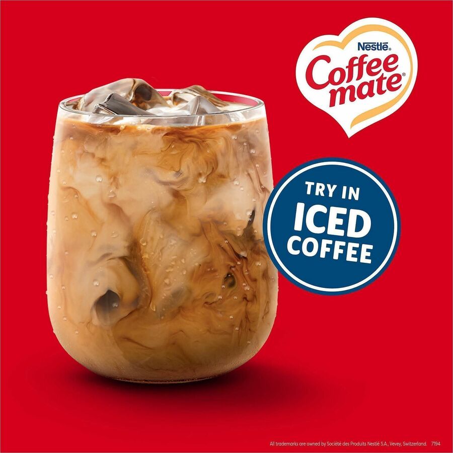 Coffee mate Liquid Creamer Singles - Original, Hazelnut, Italian Sweet Creme, Vanilla Caramel Flavor - 1 Serving - 1 Carton