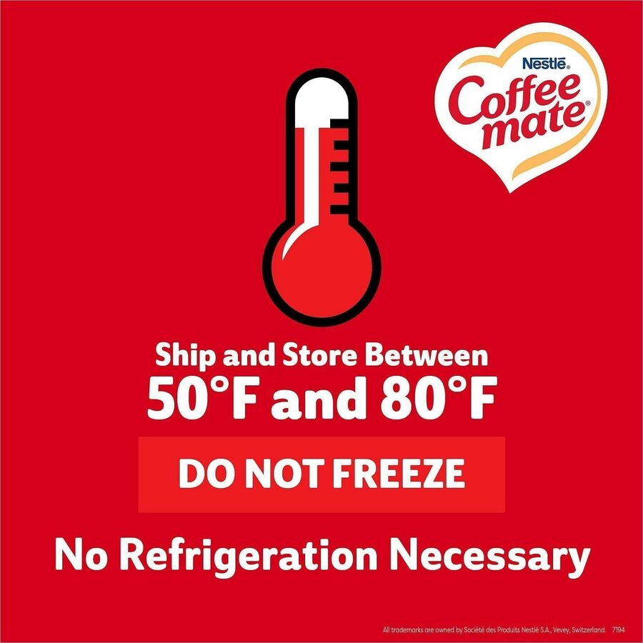Coffee mate Liquid Creamer Singles - Original, Hazelnut, Italian Sweet Creme, Vanilla Caramel Flavor - 1 Serving - 1 Carton