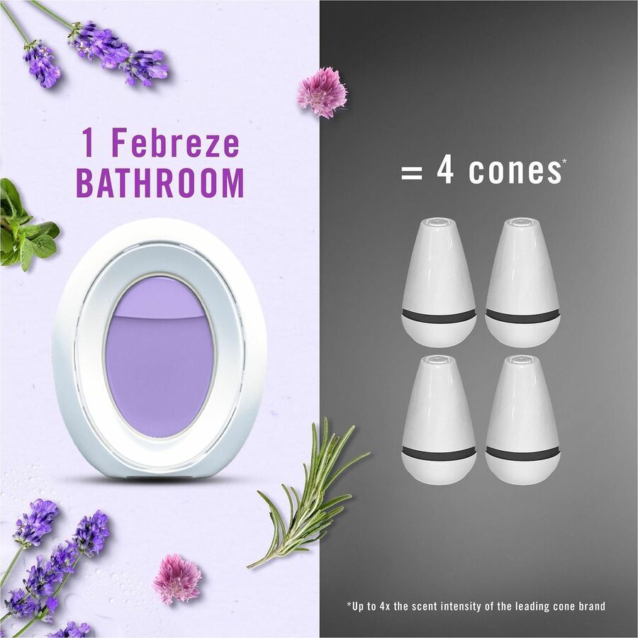 Febreze FadeDefy PLUG Air Freshener - 2.63 oz - Mediterranean Lavender - 50 Day - Odor Neutralizer - 3 / Pack