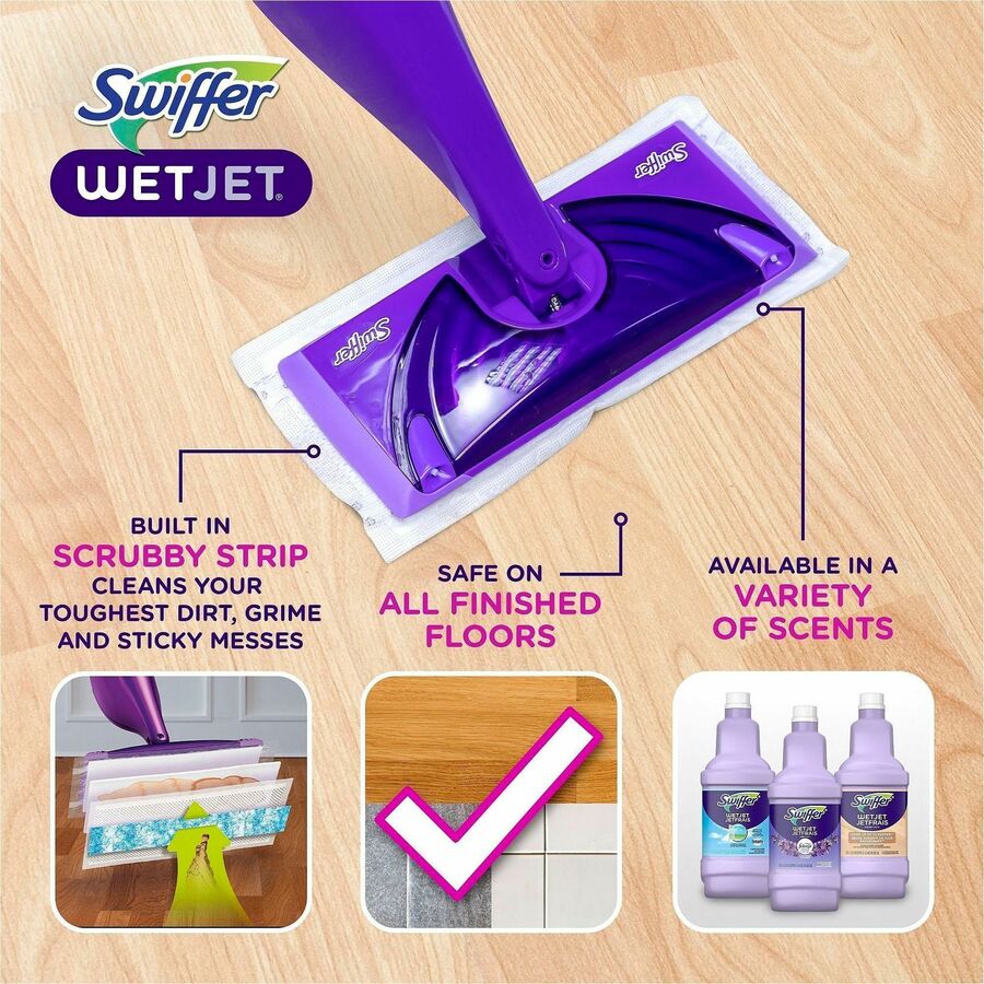 Swiffer WetJet Allin1 Mop System - Absorbent - Purple - 1 Carton