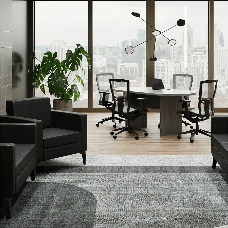 Lorell Clarke Sofa with Antimicrobial Upholstery and Power - 77.3" x 29.8" x 31" Overall Dimension - 1 Each
