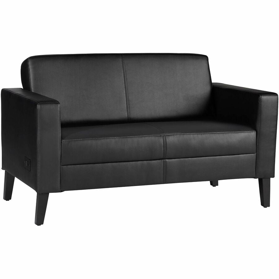 Lorell Soft-Seating Loveseat with Power Charging - 53.2" x 29.8" x 31" Overall Dimension - 1 Each