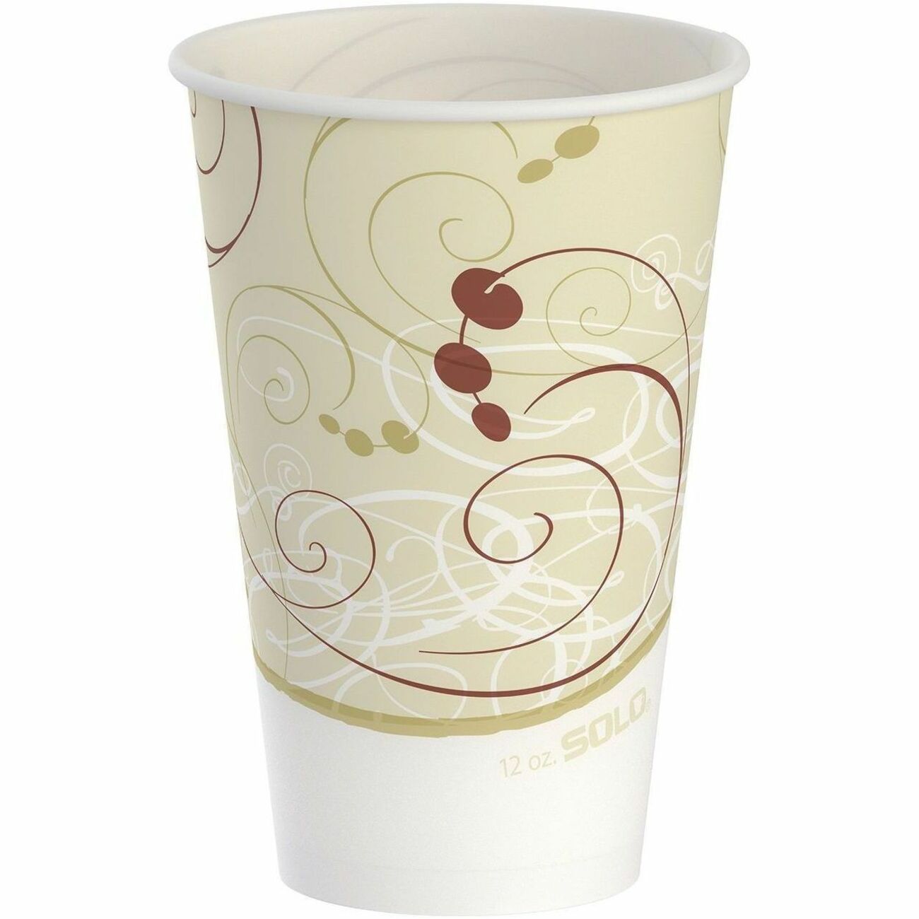 Solo Waxed Paper Cups - Symphony - 12 fl oz - Beige - Wax Paper - Cold, Beverage, Iced Tea, Smoothie, Milk Shake - 2000 / Carton