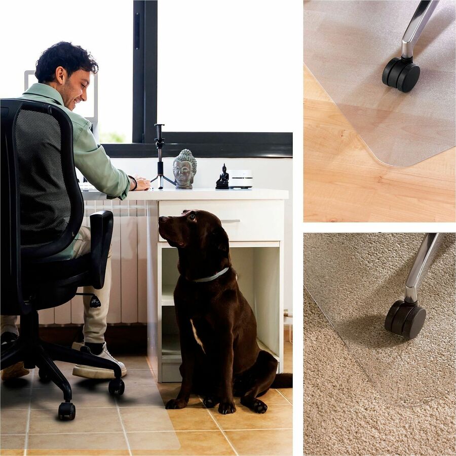 Floortex Cleartex Unomat Chair Mat - Hard Floor, Commercial, Low Pile, Carpet, Chair - Clear - 1 Each