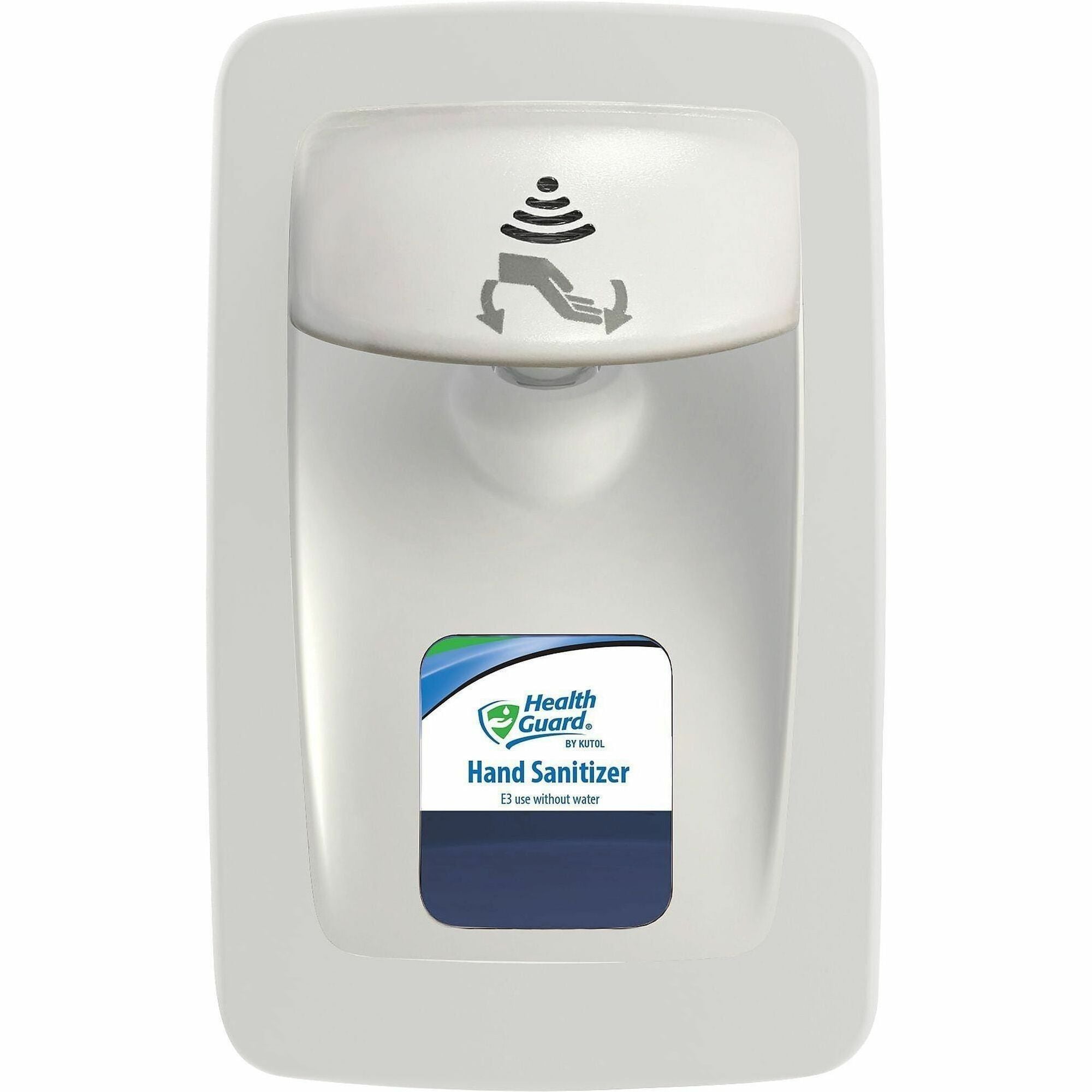 Health Guard DesignerSeries NoTouch M-Fit Dispenser - Automatic - 1.27 quart Capacity - Support 4 x C Battery - Touch-free, Refillable, Low Battery Indicator, Site Window - White - 1 Each