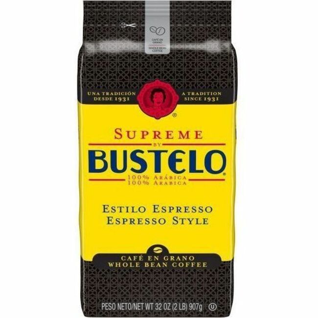 Supreme by Bustelo Whole Bean Espresso WB Coffee - Dark - Whole Bean - Bustelo, Espresso - 4 / Carton