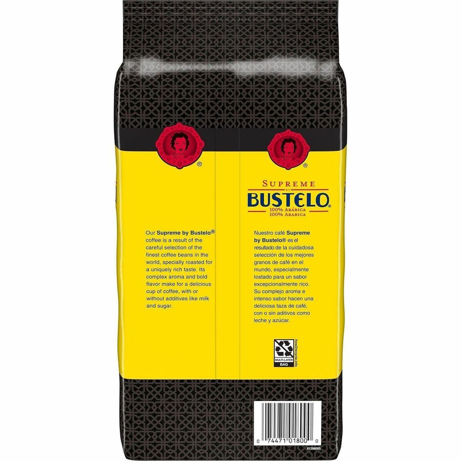 Supreme by Bustelo Whole Bean Espresso WB Coffee - Dark - Whole Bean - Bustelo, Espresso - 4 / Carton