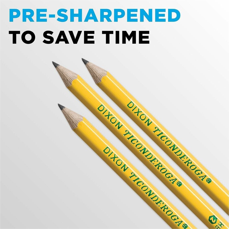 Ticonderoga X13972 Wood Pencil - HB/#2 - Broad Point - Yellow Barrel - 72 / Pack