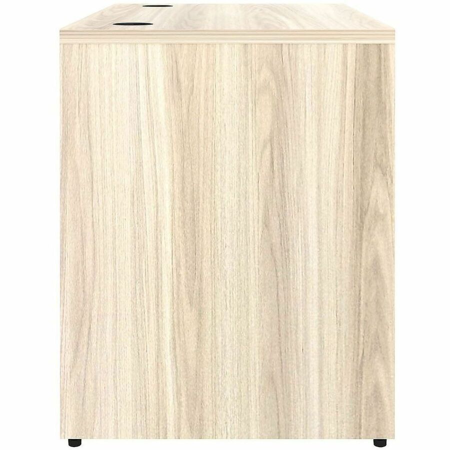 Lorell Essential Series Laminate Desking & Accessory - x 1" Thickness Table Top, 29.5" Height x 48" Width x 24" Depth Desk Shell - Material: Laminate, Metal - Finish: Modern Elm - Laminate, Modern Elm Table Top - Durable, Modesty Panel, Privacy Panel, ...