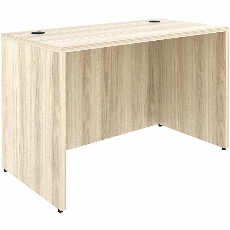 Lorell Essential Series Laminate Desking & Accessory - x 1" Thickness Table Top, 29.5" Height x 48" Width x 24" Depth Desk Shell - Material: Laminate, Metal - Finish: Modern Elm - Laminate, Modern Elm Table Top - Durable, Modesty Panel, Privacy Panel, ...