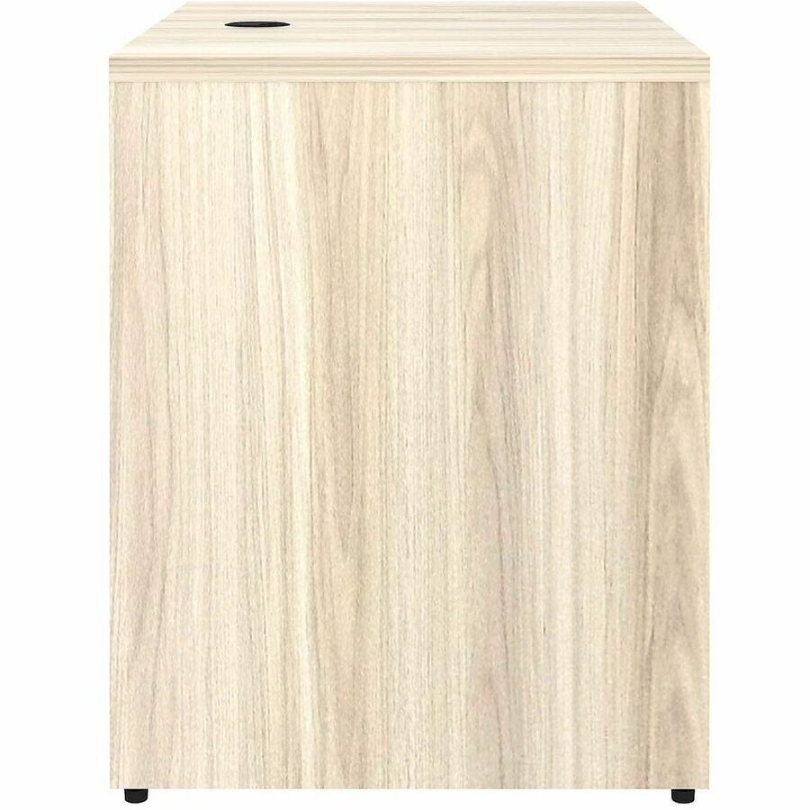 Lorell Essential Series Laminate Desking & Accessory - x 1" Thickness Table Top, 29.5" Height x 35" Width x 24" Depth Return Shell - Material: Laminate, Metal - Finish: Modern Elm - Laminate, Modern Elm Table Top - Durable, Modesty Panel, Privacy Panel...