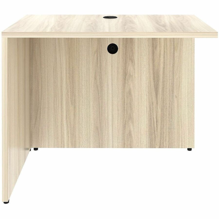 Lorell Essential Series Laminate Desking & Accessory - x 1" Thickness Table Top, 29.5" Height x 35" Width x 24" Depth Return Shell - Material: Laminate, Metal - Finish: Modern Elm - Laminate, Modern Elm Table Top - Durable, Modesty Panel, Privacy Panel...