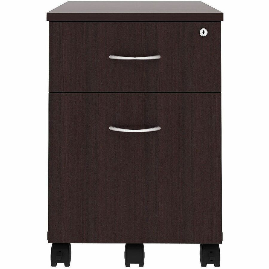 Lorell File Cabinet - for File, Box - Mobility - Espresso