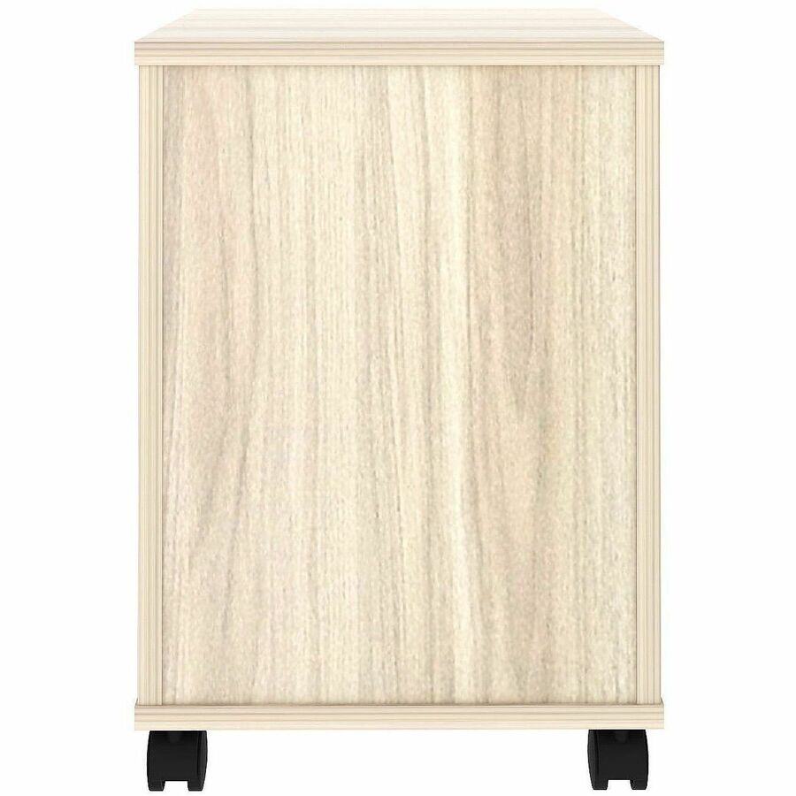 Lorell Essential Series Laminate Desking & Accessory - 22.9" Height x 15.7" Width x 19.9" Depth - Total Drawer(s): 2 - Material: Laminate - Finish: Modern Elm, Laminate - Versatile, Dual Wheel Caster, Mobility, Adjustable Feet, Locking Casters - For Of...