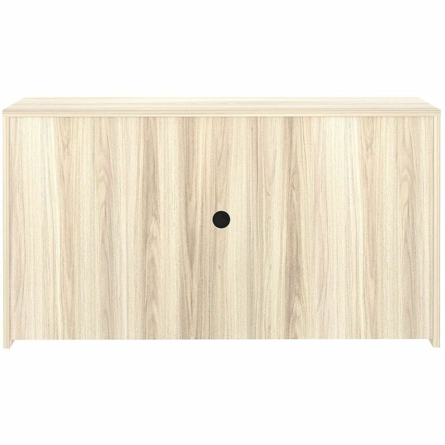 Lorell Essential Series Laminate Desking & Accessory - 36" Height x 66" Width x 15" Depth Hutch - 4 Door(s) - Band Edge - Material: Laminate, Metal - Finish: Laminate, Modern Elm - Cam Lock, Durable, Grommet, Cord Management - For Desk, Credenza - 1 Each