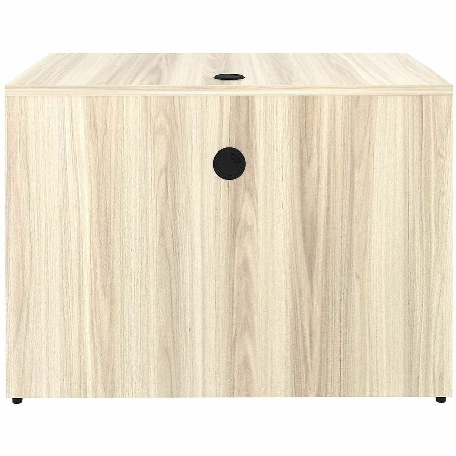 Lorell Essential Series Laminate Desking & Accessory - x 1" Thickness Table Top, 29.5" Height x 42" Width x 24" Depth - Material: Laminate, Metal - Finish: Modern Elm - Laminate, Modern Elm Table Top - Cam Lock, Durable, Grommet, Back Panel, Cord Manag...