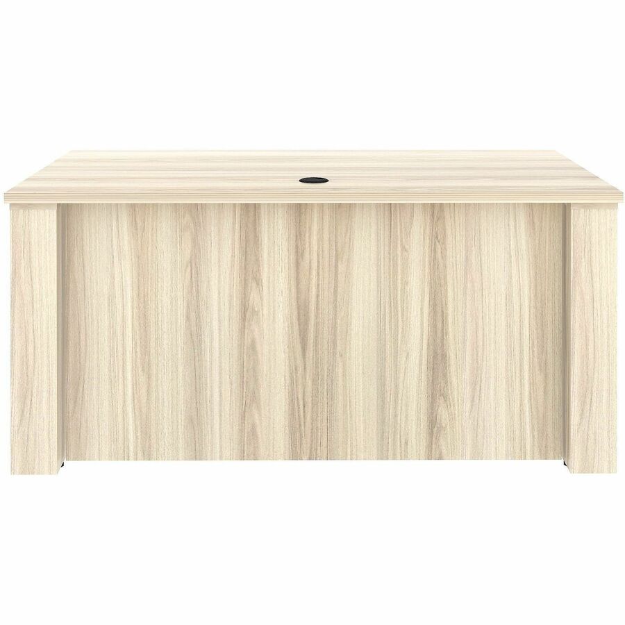Lorell Essentials 60" Sit-to-Stand Desk Shell - x 1" Thickness Table Top, 49" Height x 60" Width x 29" Depth - Material: Laminate, Metal - Finish: Modern Elm - Laminate, Modern Elm Table Top - Durable, Modesty Panel, Privacy Panel, Adjustable Feet, Cam...