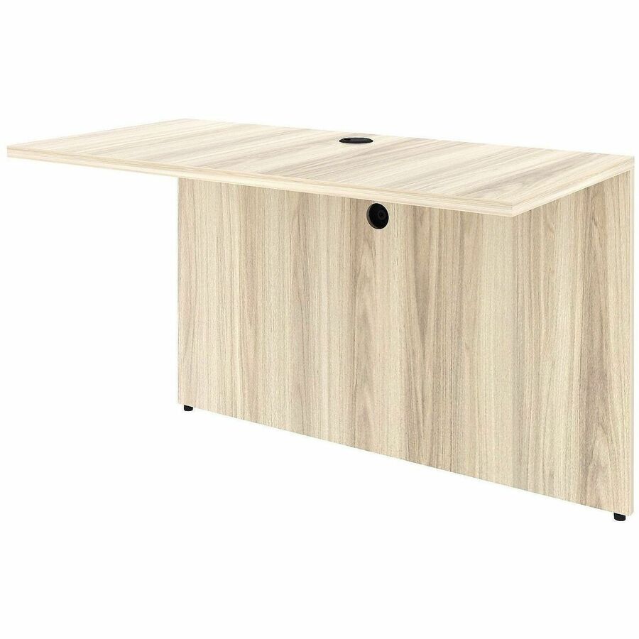 Lorell Essential Series Laminate Desking & Accessory - x 1" Thickness Table Top, 29.5" Height x 48" Width x 24" Depth Bridge - Material: Laminate, Metal - Finish: Modern Elm - Laminate, Modern Elm Table Top - Cam Lock, Durable, Grommet, Back Panel, Cor...