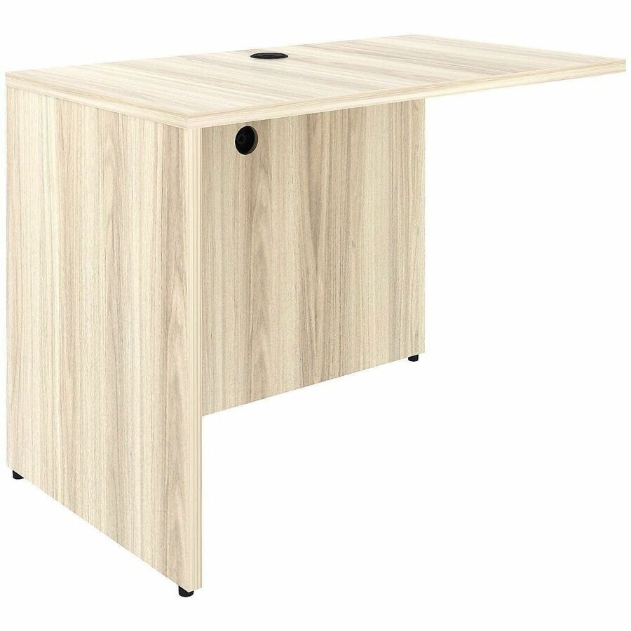 Lorell Essential Series Laminate Desking & Accessory - x 1" Thickness Table Top, 29.5" Height x 42" Width x 24" Depth Return Shell - Material: Laminate, Metal - Finish: Modern Elm - Laminate, Modern Elm Table Top - Durable, Modesty Panel, Privacy Panel...
