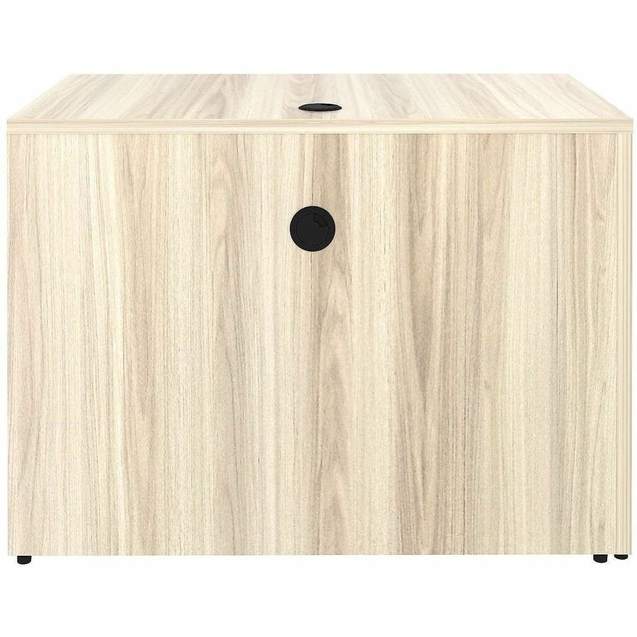 Lorell Essential Series Laminate Desking & Accessory - x 1" Thickness Table Top, 29.5" Height x 42" Width x 24" Depth Return Shell - Material: Laminate, Metal - Finish: Modern Elm - Laminate, Modern Elm Table Top - Durable, Modesty Panel, Privacy Panel...