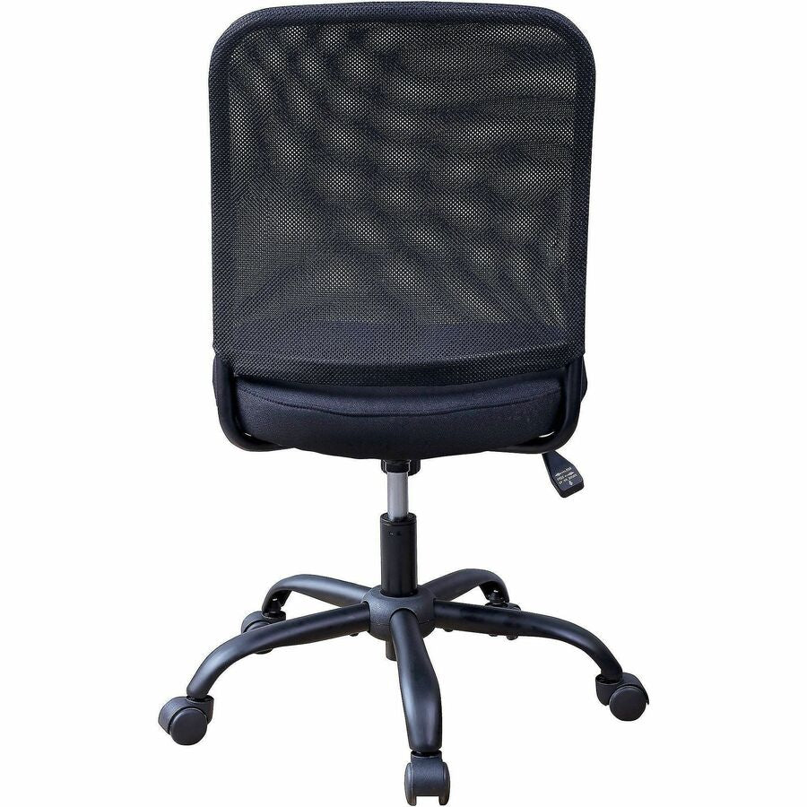 NuSparc Soho Mesh-Back Task Chair - Fabric Seat Material - Mesh Back Material - Metal Frame Material - Black - 1 Each