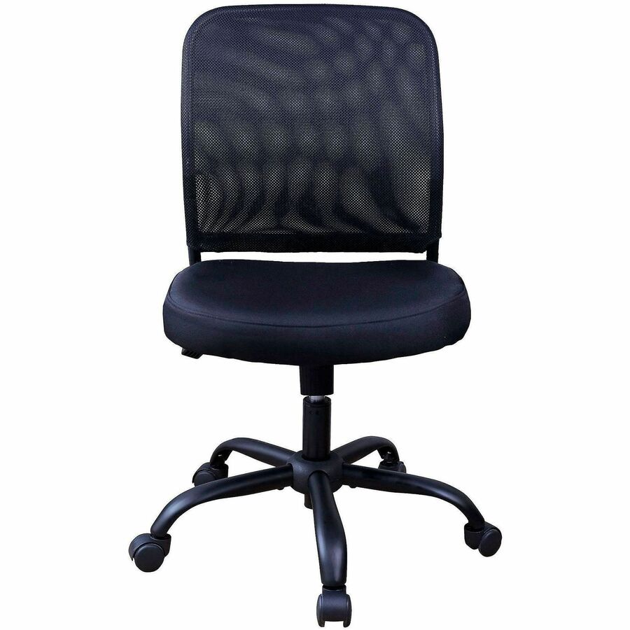 NuSparc Soho Mesh-Back Task Chair - Fabric Seat Material - Mesh Back Material - Metal Frame Material - Black - 1 Each